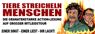 Tiere streicheln Menschen